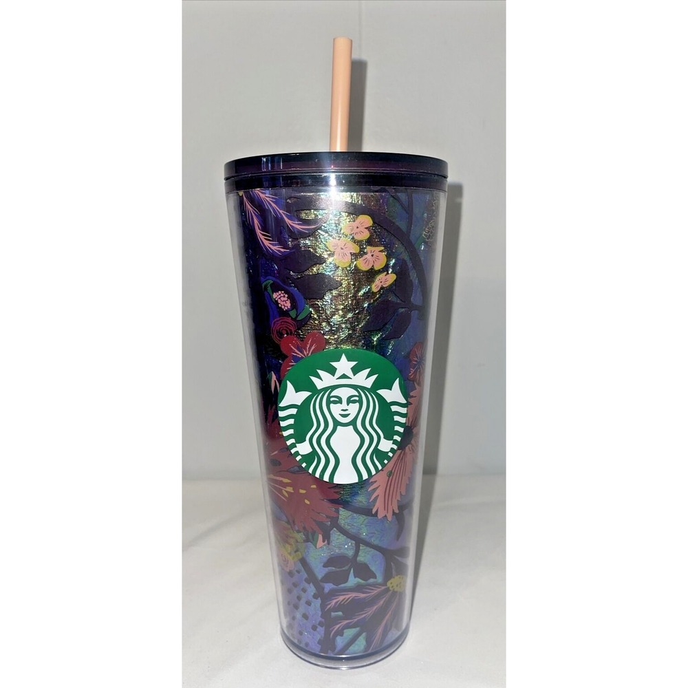 Starbucks Fall‎ 2021 Rising Floral Flowers venti/24oz Cold Cup